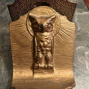Vintage Gold Owl Bookends or Doorstoppers